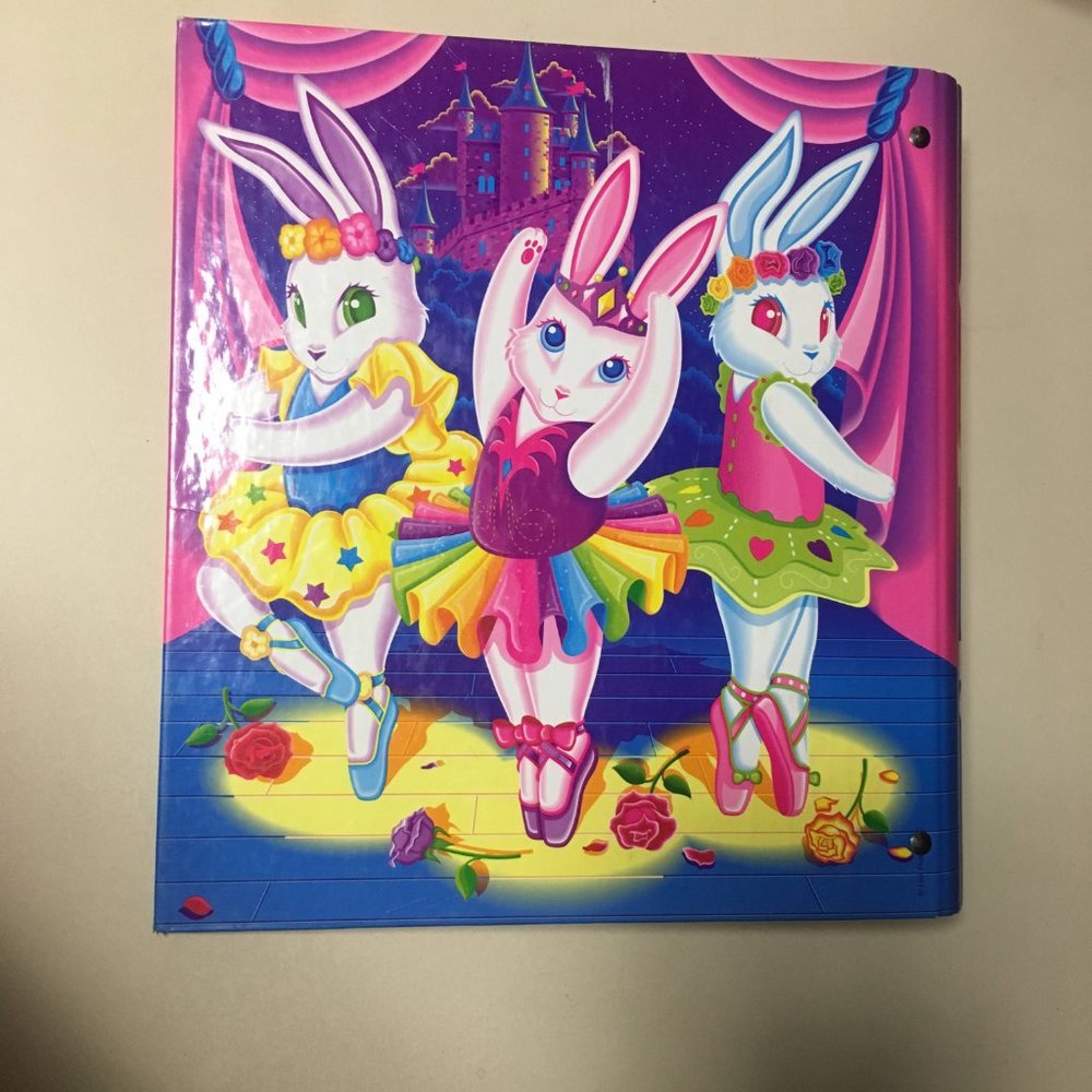 Lisa Frank Ballerina Bunnies 3 Ring Binder - Picture 6 of 10